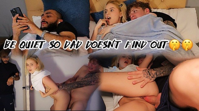 Let's be quiet !!! Our stepfather can't realize - he's secretly putting it all in me